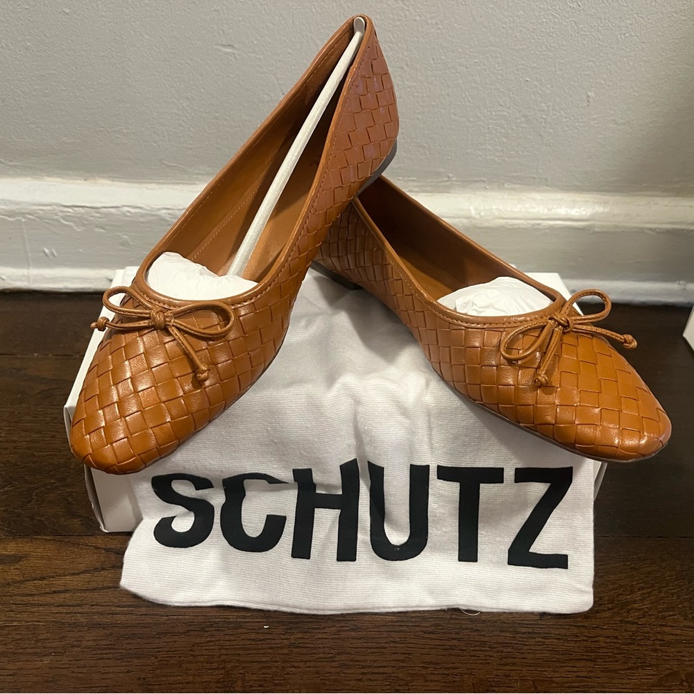 SCHUTZ Women's Brown Woven Flats